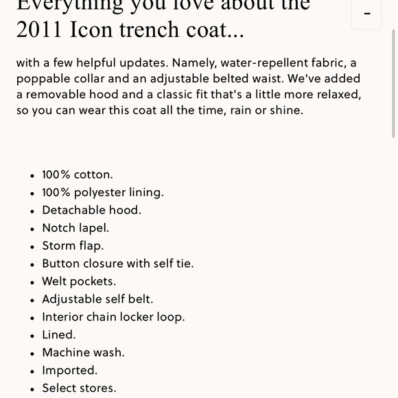 J. Crew Black Belted Trench Coat (Icon trench coat) - Picture 6 of 6